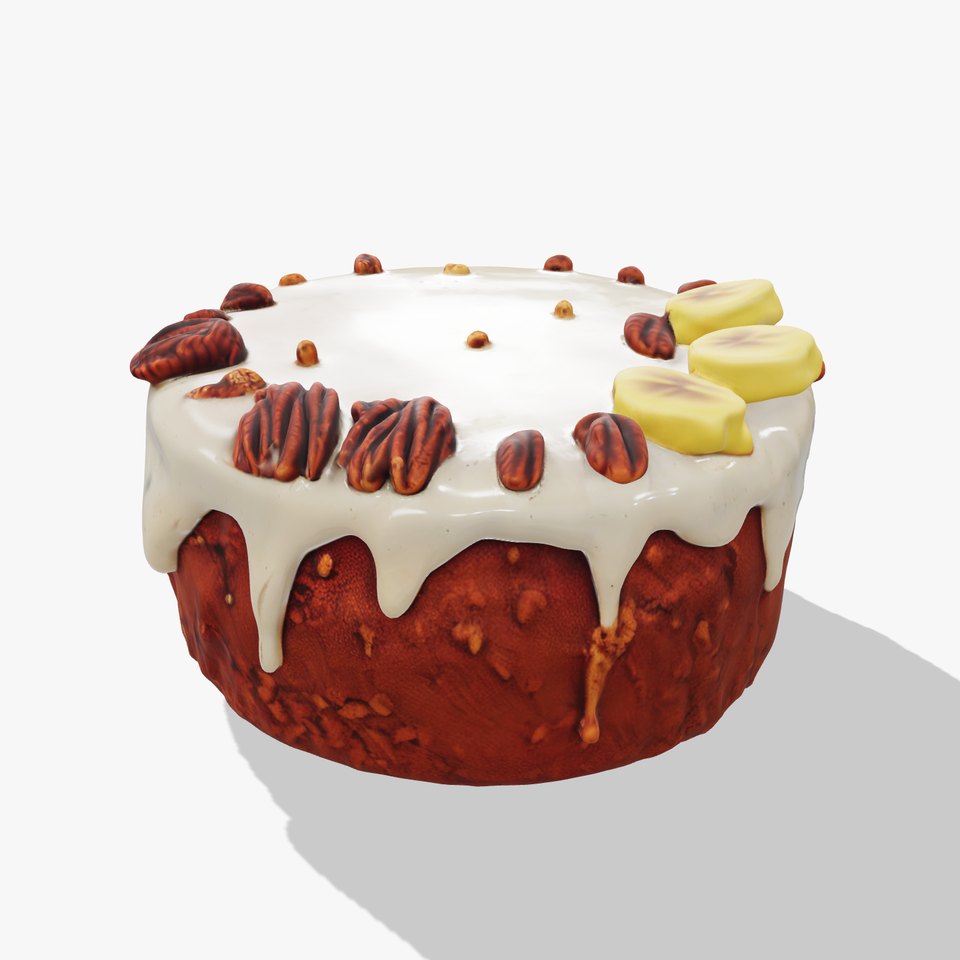 Banana Pecan Cake model pack